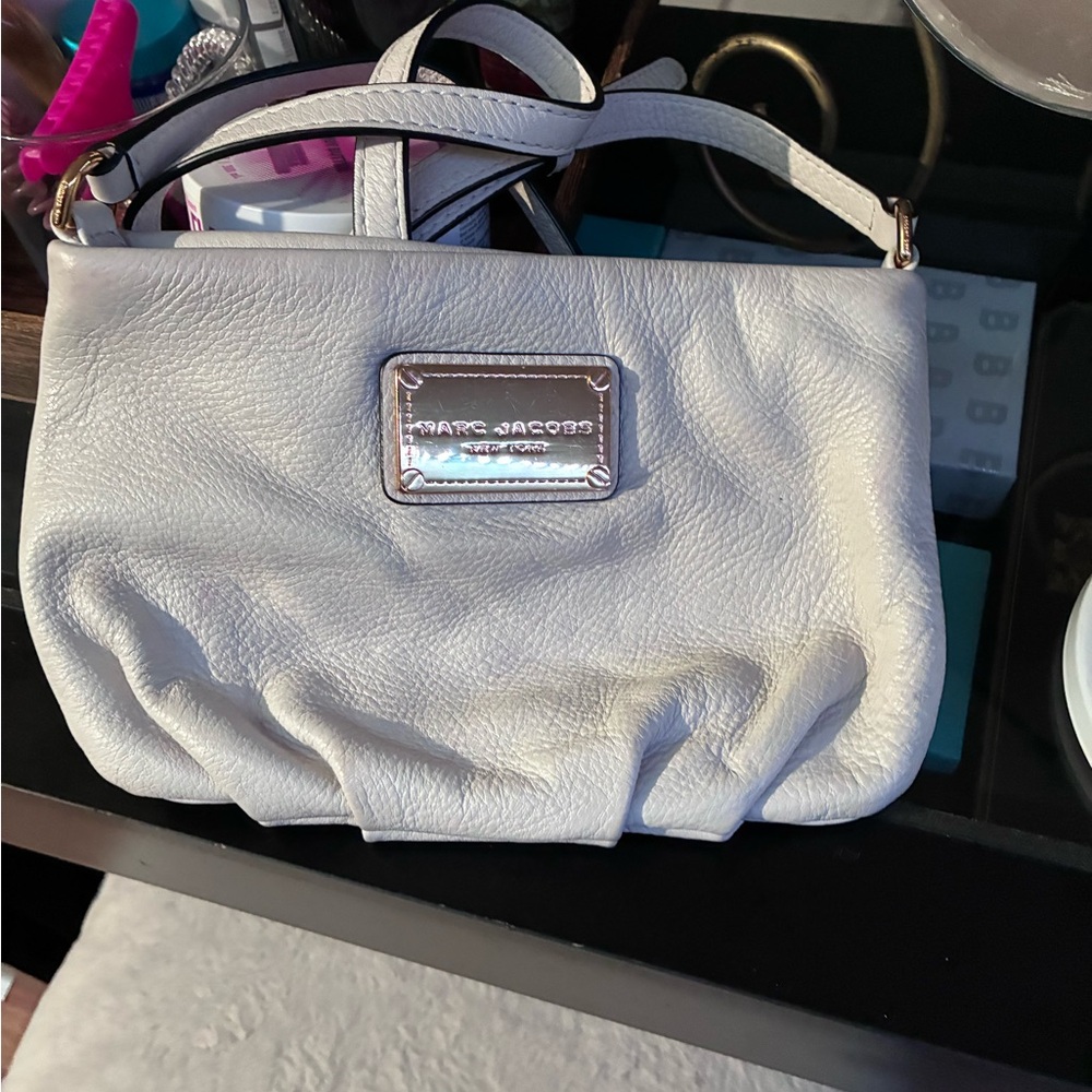 Marc Jacobs Cream Shoulder Bag with Silver Accents